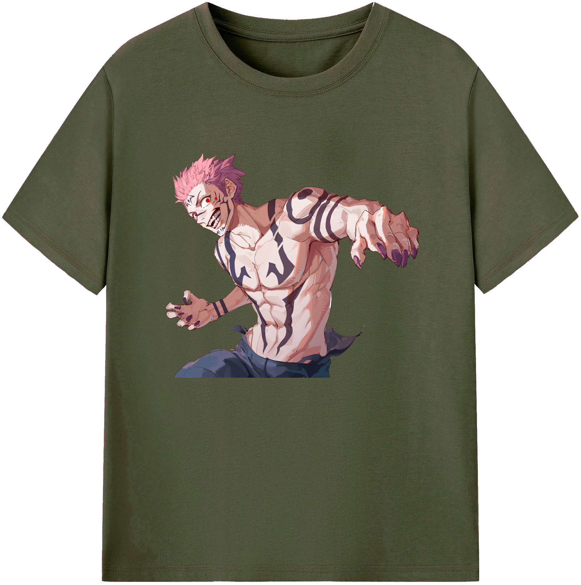 （画像用） 呪術廻戦 Jujutsu Kaisen 綿100％ メンズ半袖Tシャツ｜肌触りやわらか＆通気性